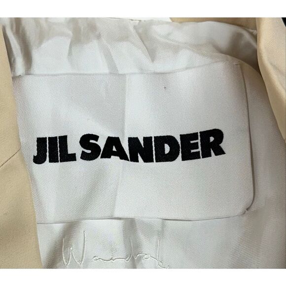 JIL SANDER Tailored Jacket in Techno-gabardine in Medium Beige NWT Size 32/ US 0 - Picture 7 of 10